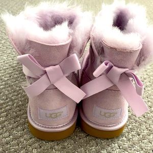 UGG Bailey Bow II Girls Metallic Lavender Boots